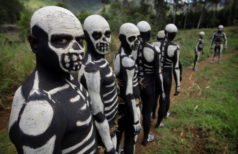 The Chimbu Skeleton Tribe in Papua New Guinea