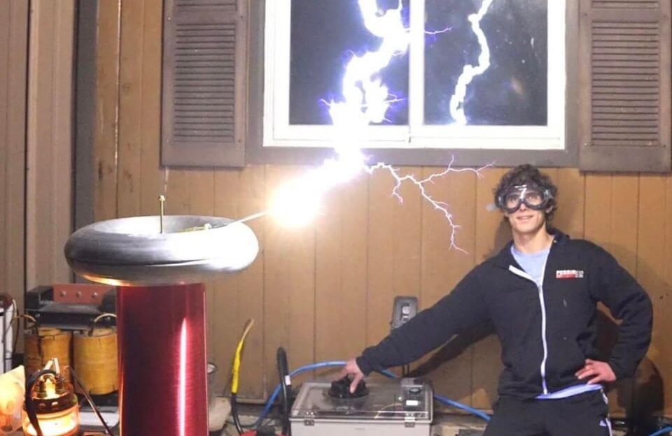 American YouTuber Styropyro Built A Homemade Tesla Coil